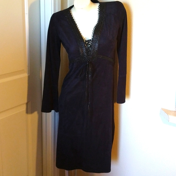 Mase Paris Suede Dress - Picture 1 of 6